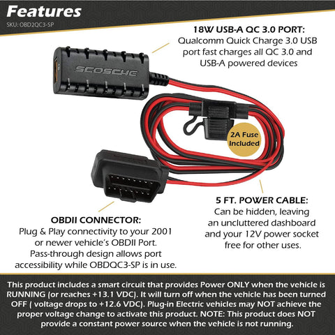 Scosche OBD-II to USB Connector